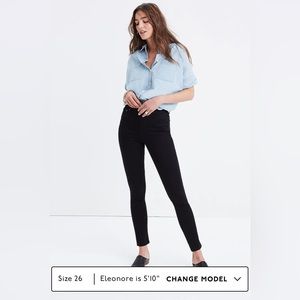 Madewell 10” High Rise Skinny Jeans in Carbondale Wash